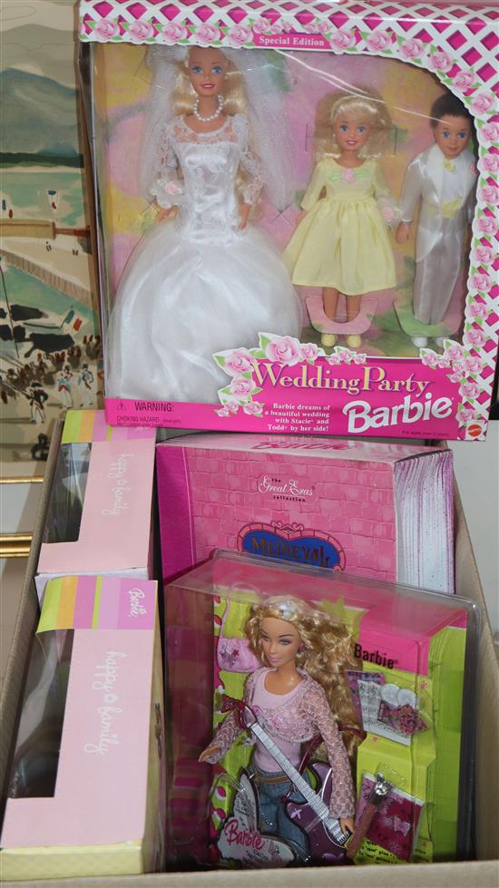 Barbie Happy Family Alan and Ryan, Happy Family Midge and Nikki, Happy Family Baby Doctor, Wedding Party, Medieval Lady